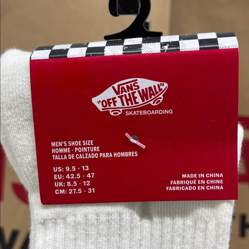 Vans Designer Logo Sport Skater Surfer Crew Cut Socks Vans Skate Clay (1 pair)